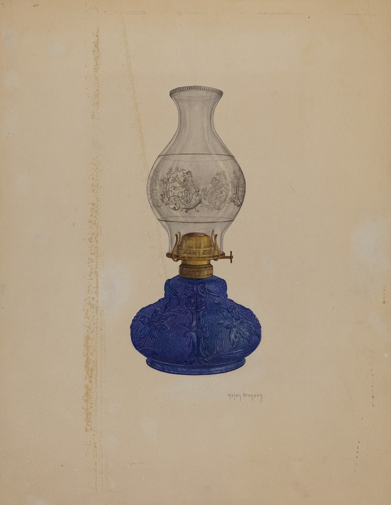 Helen Bronson - Blue Glass Lamp