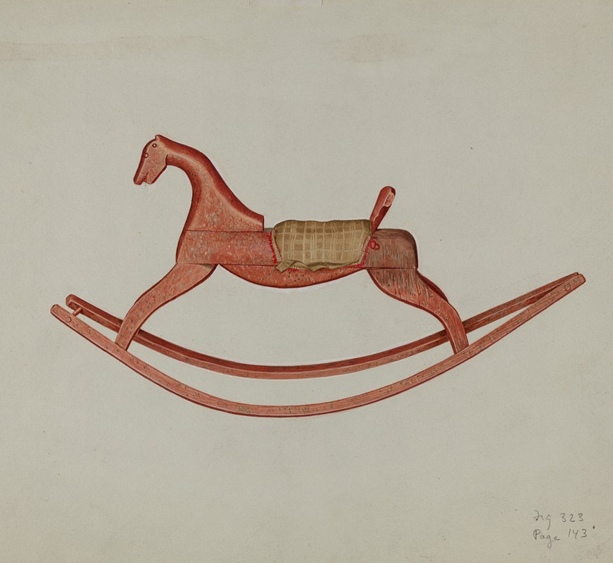 Helen E. Gilman - Wooden Rocking Horse