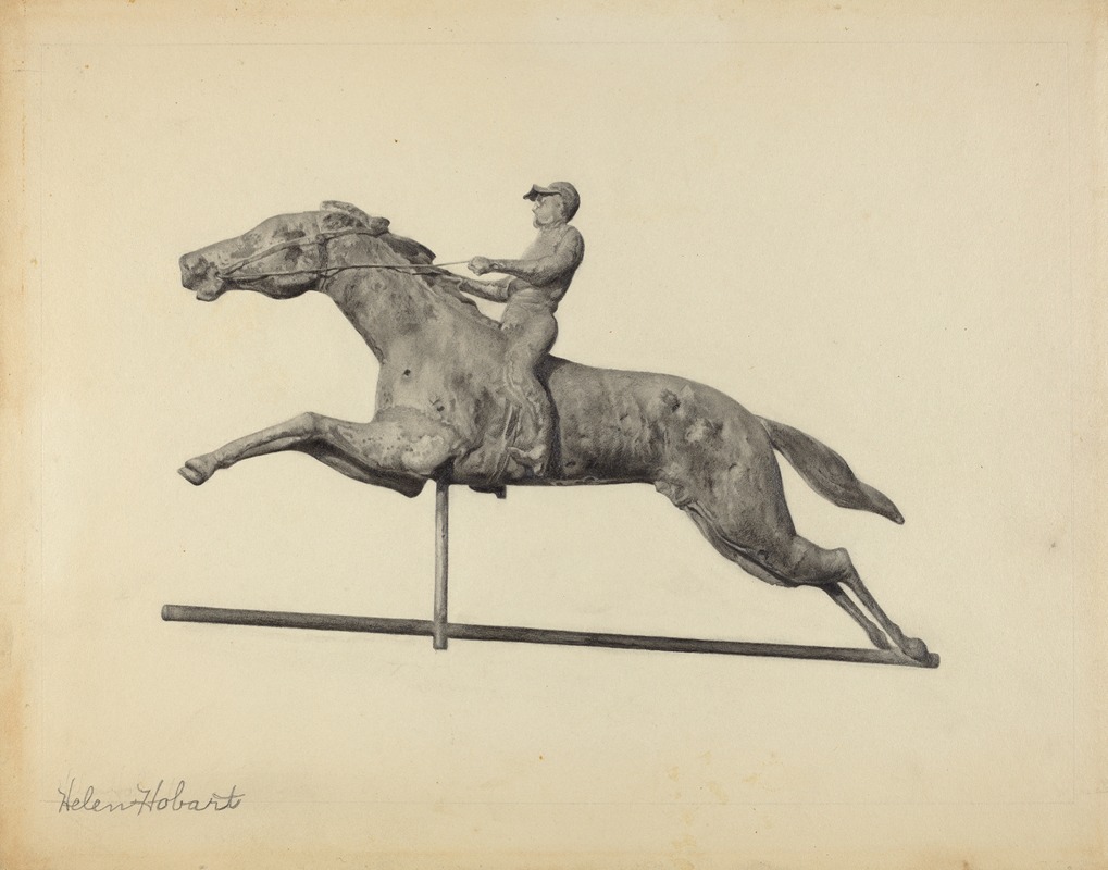 Helen Hobart - Horse and Rider Weather Vane