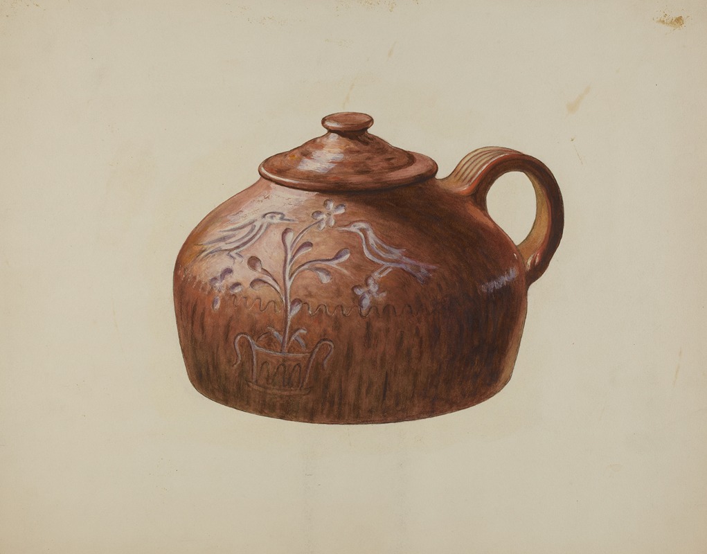 Henrietta S. Bukill - Pa. German Bean Pot with Lid