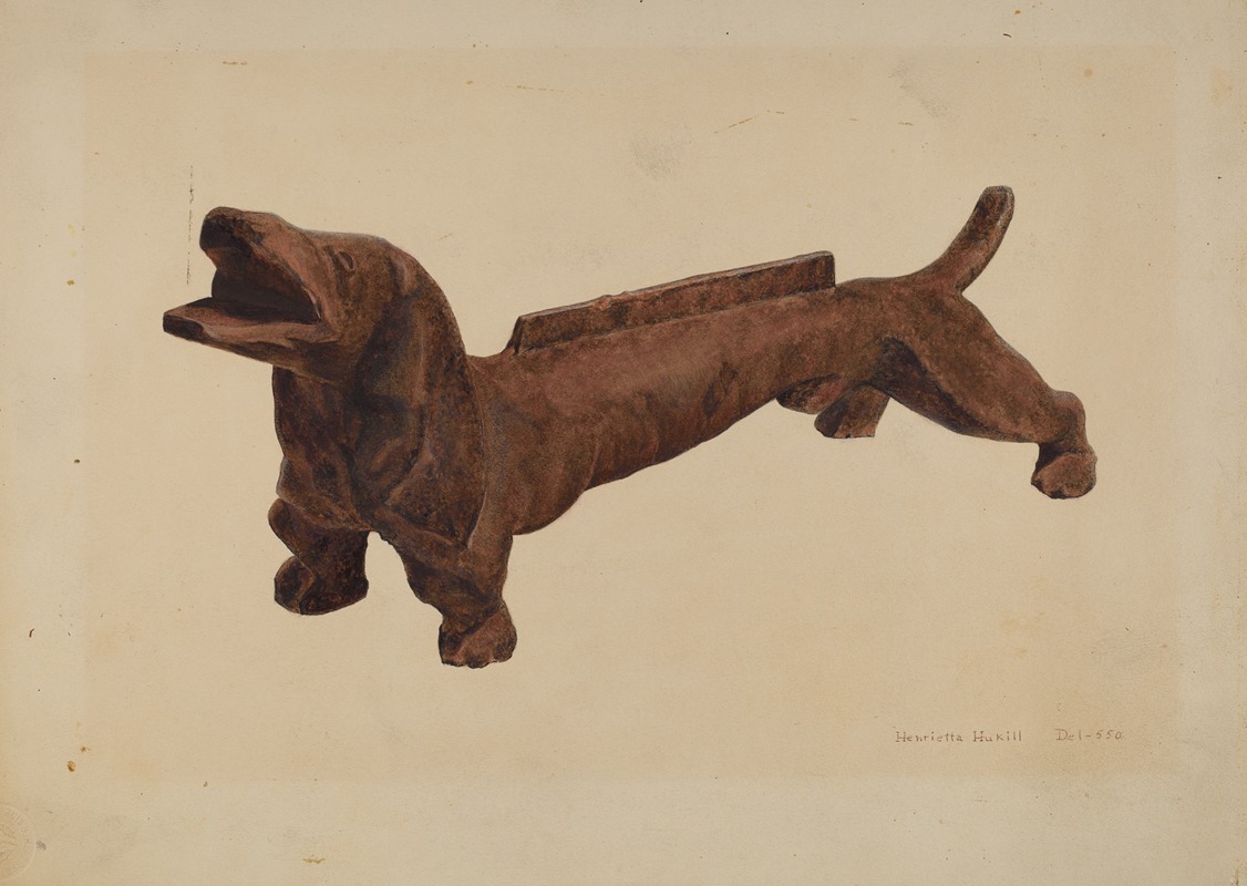 Henrietta S. Hukill - Dachsund Foot Scraper