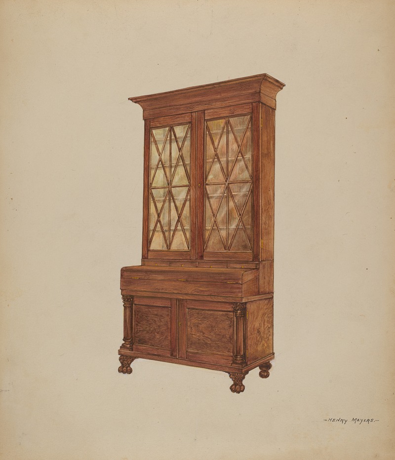 Henry Meyers - Bookcase and Writing Desk