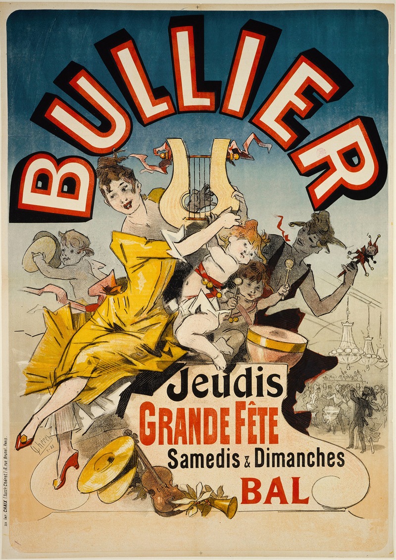 Jules Chéret - Bullier Jeudis Grande Fete Samedis And Dimanches Bal