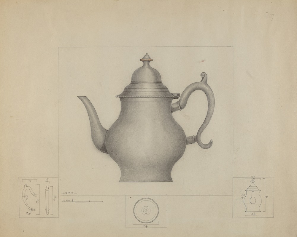 Henry Meyers - Pewter Coffee Pot