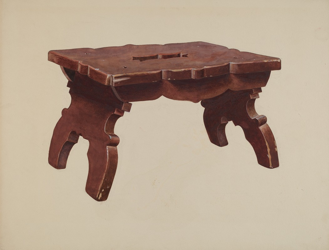 Henry Moran - Pine Footstool