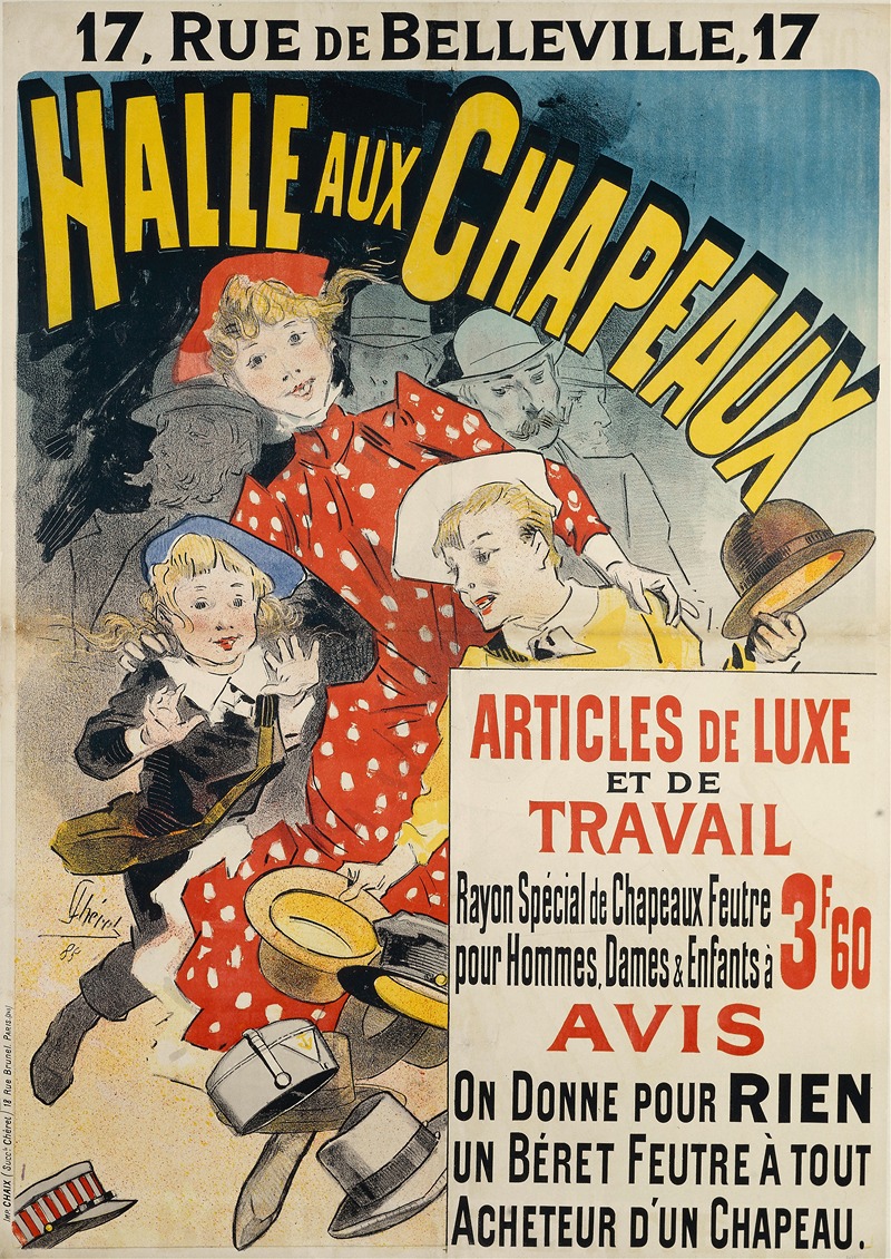 Jules Chéret - Halle Aux Chapeaux