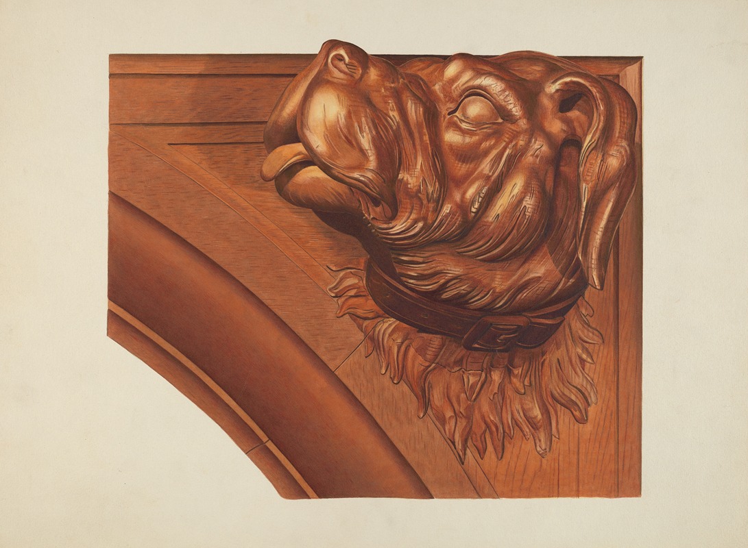 Henry Murphy - Mantle Carving (Dog’s Head)