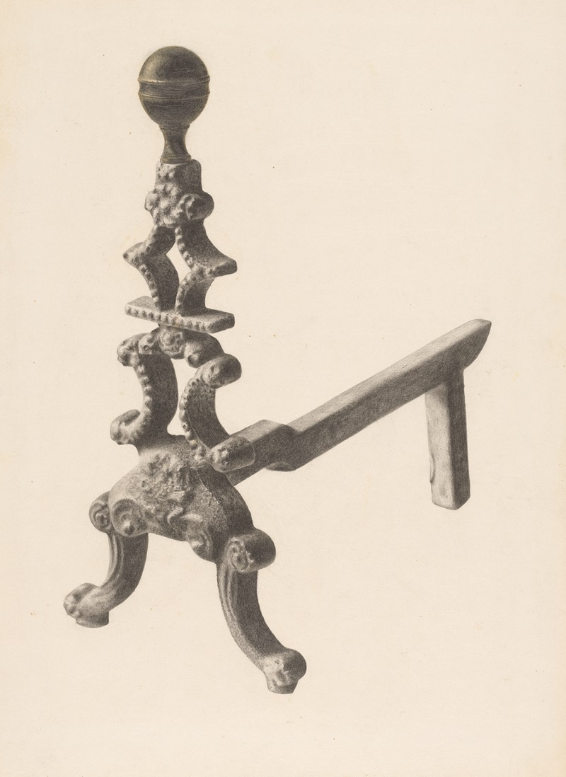 Herman Bader - Andiron (one of pair)