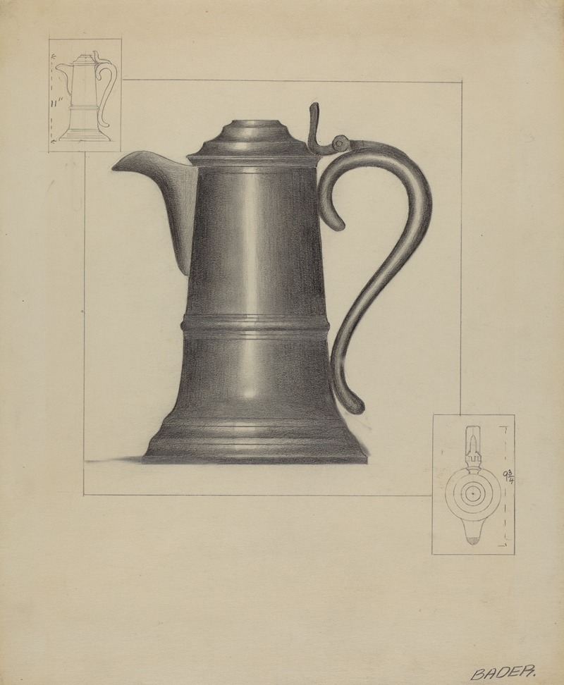 Herman Bader - Pewter Flagon