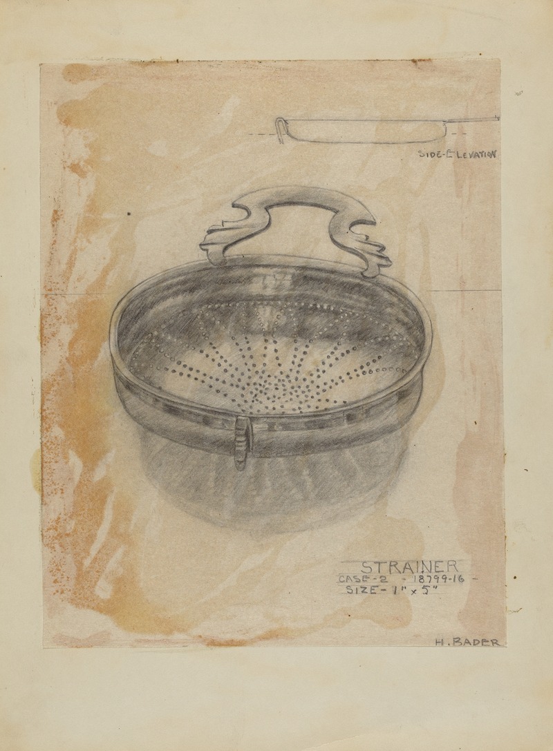 Herman Bader - Silver Strainer