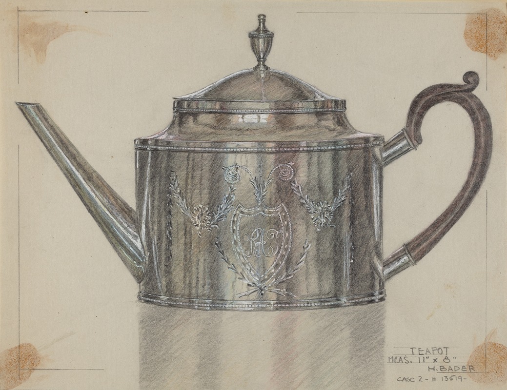 Herman Bader - Silver Teapot