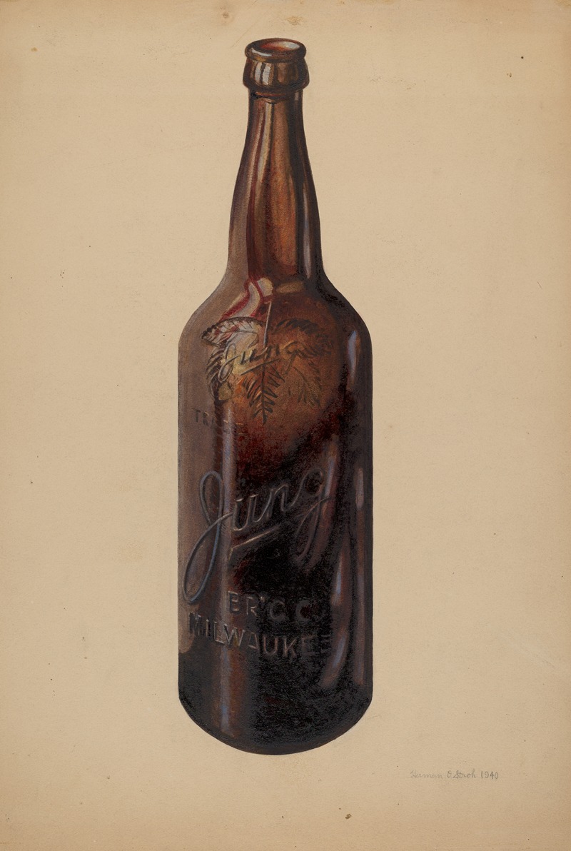 Herman O. Stroh - Beer Bottle