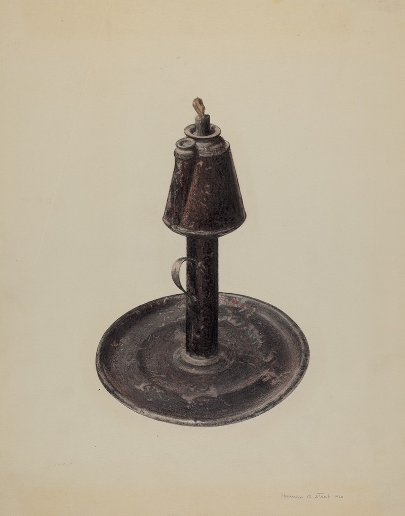 Herman O. Stroh - Whale Oil Lamp