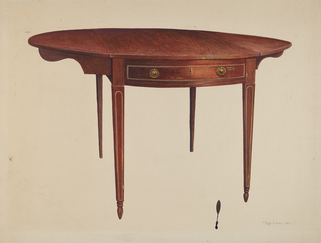 Hugh Ryan - Hepplewhite Drop Leaf Table