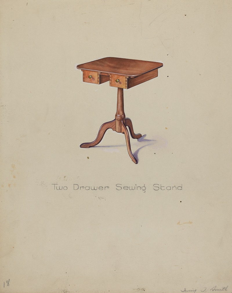 Irving I. Smith - Shaker Tripod Sewing Stand