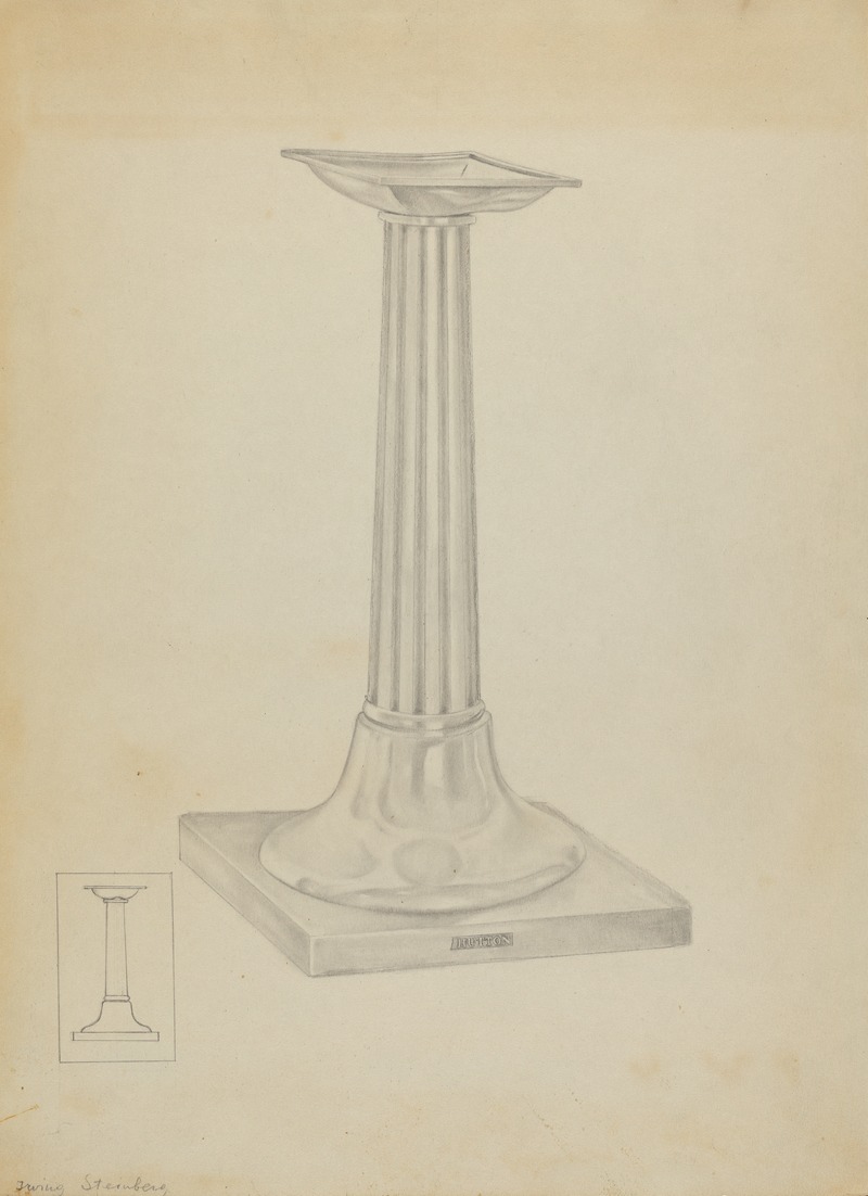 Isidore Steinberg - Silver Candle Stand