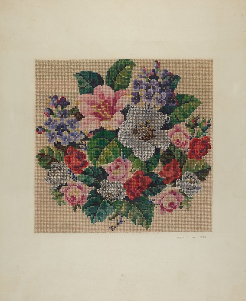 Ivar Julius - Gros Point Needlework – Flowers