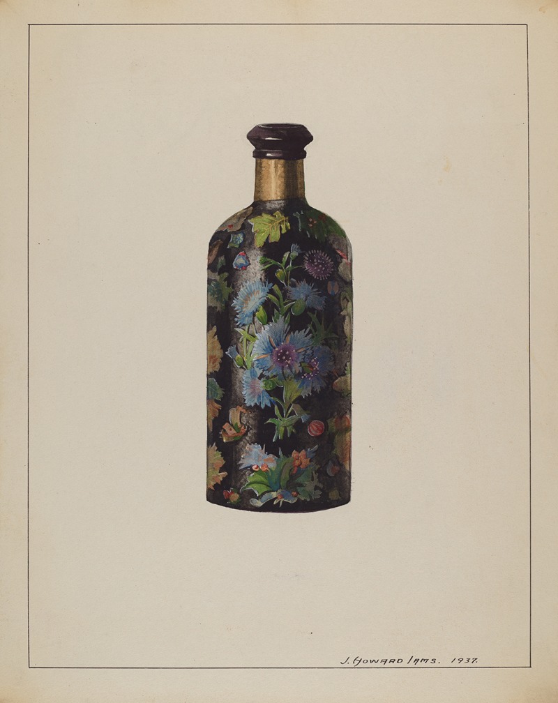 J. Howard Iams - Decorated Bottle