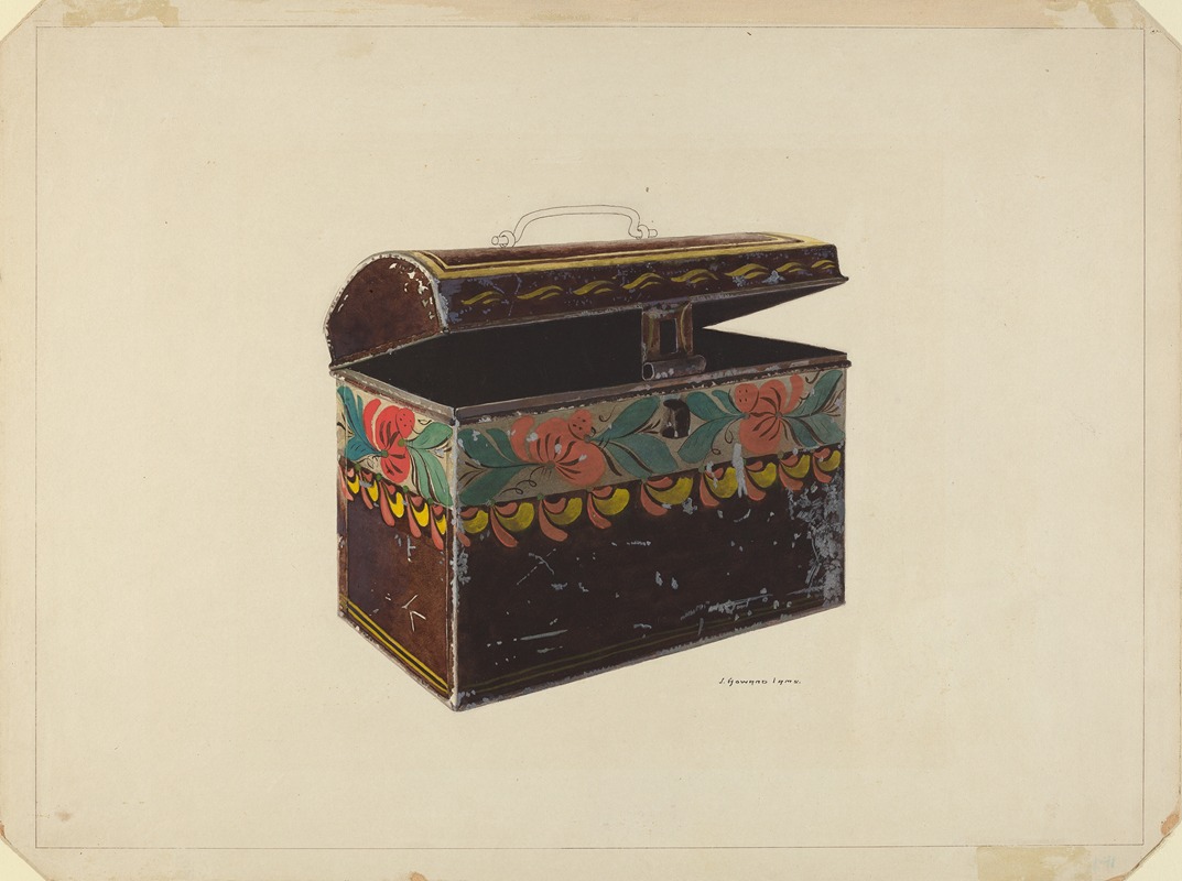 J. Howard Iams - Toleware Document Box