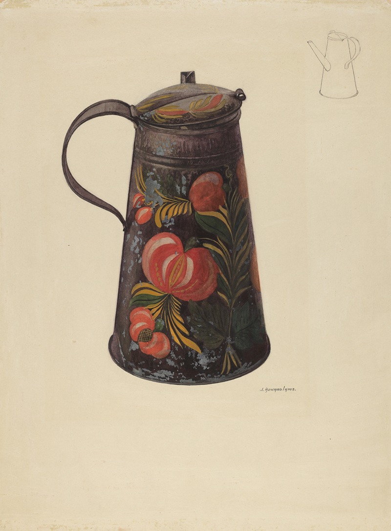 J. Howard Iams - Toleware Teapot