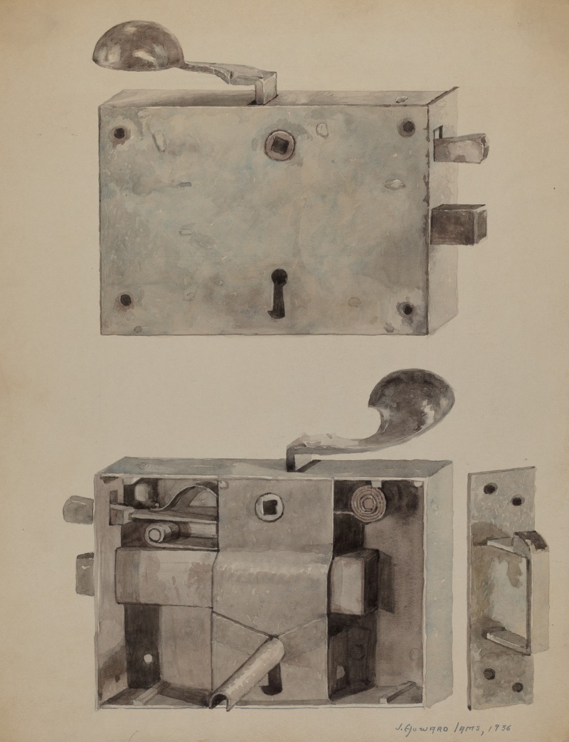 J. Howard Iams - Wrought Iron Lock