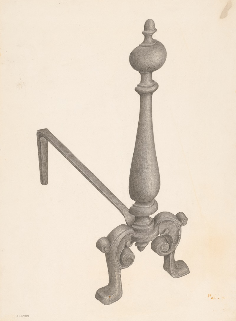 Jacob Lipkin - Andiron (one of pair)