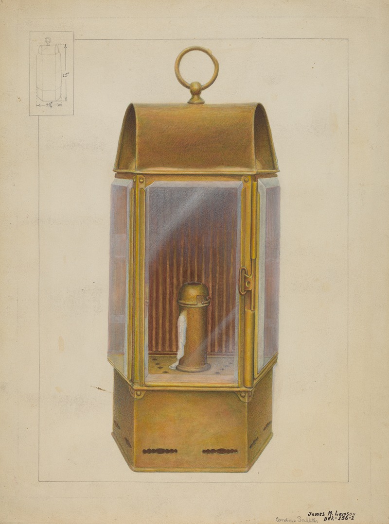 James M. Lawson - Wardroom Lamp from Constitution