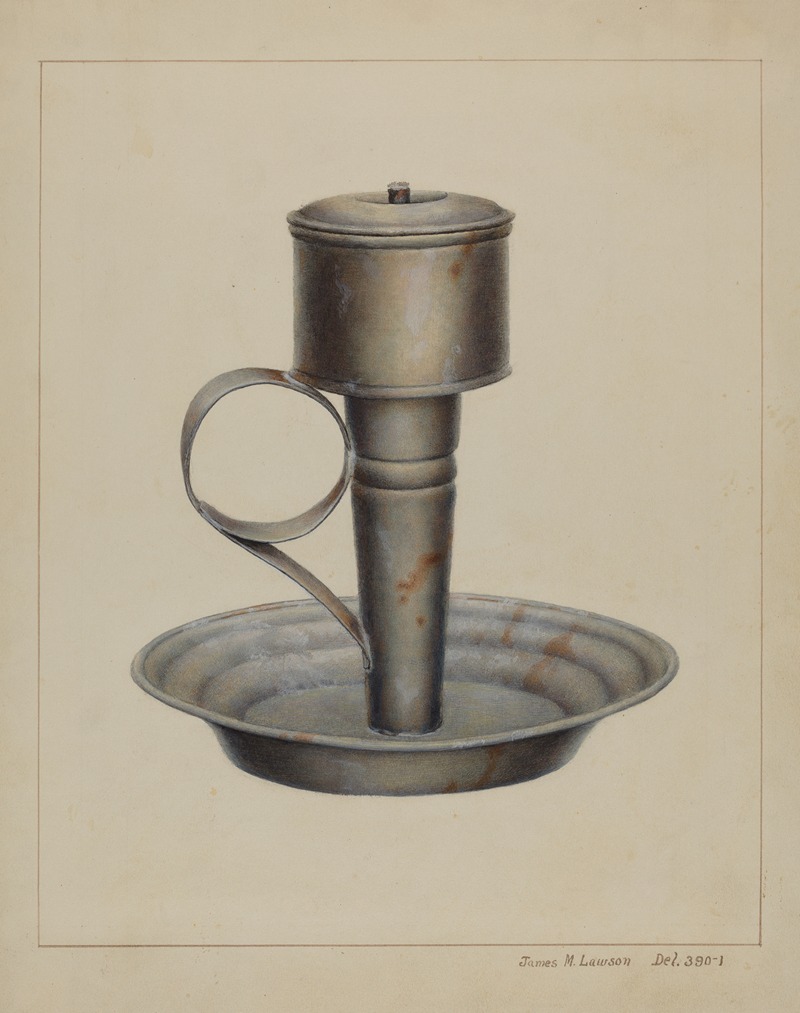 James M. Lawson - Portable Whale Oil Lamp