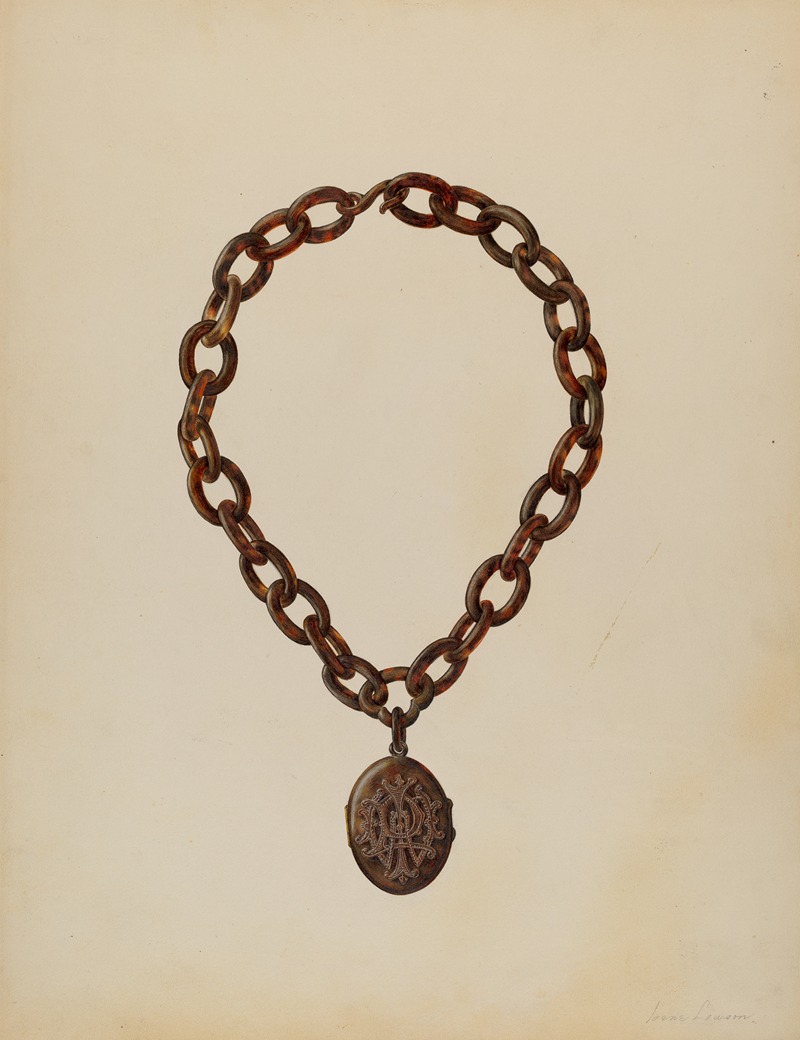 James M. Lawson - Tortoise Shell Necklace & Locket