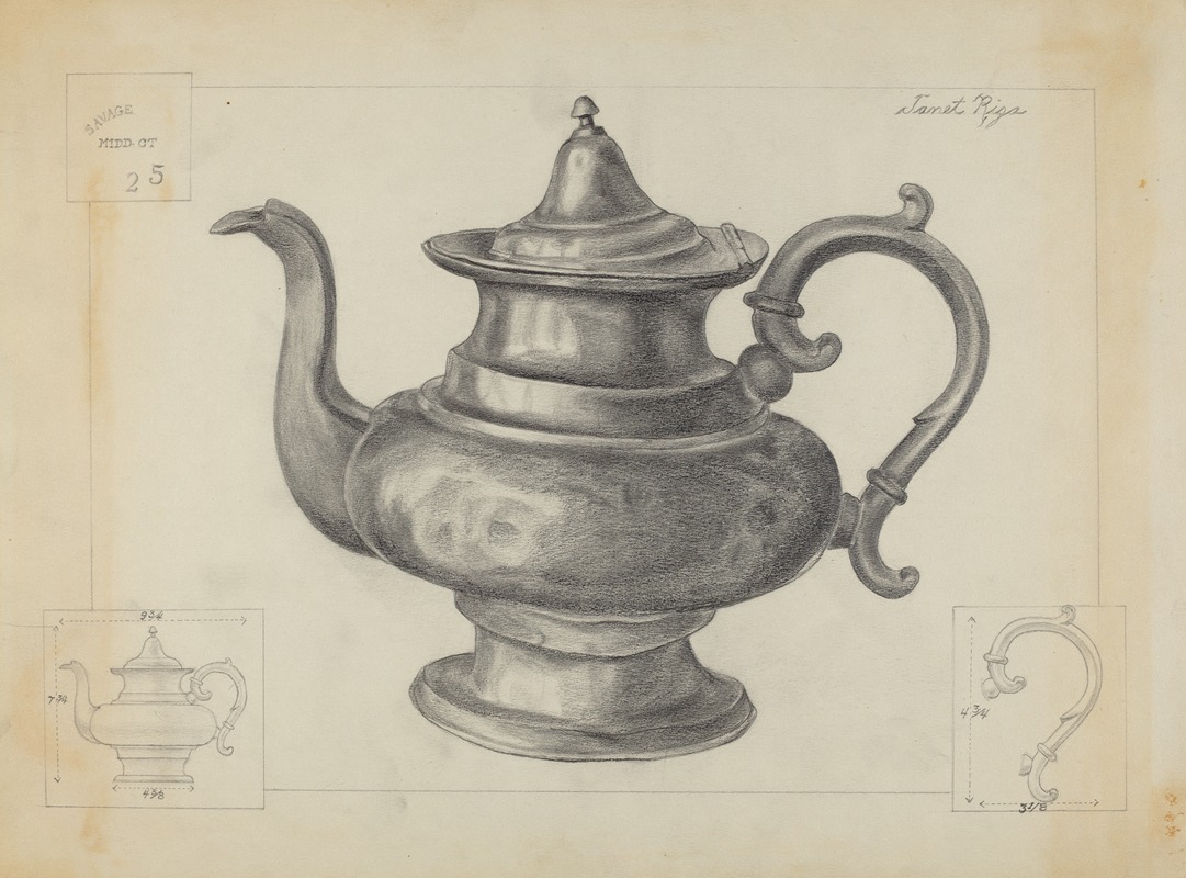 Janet Riza - Pewter Teapot