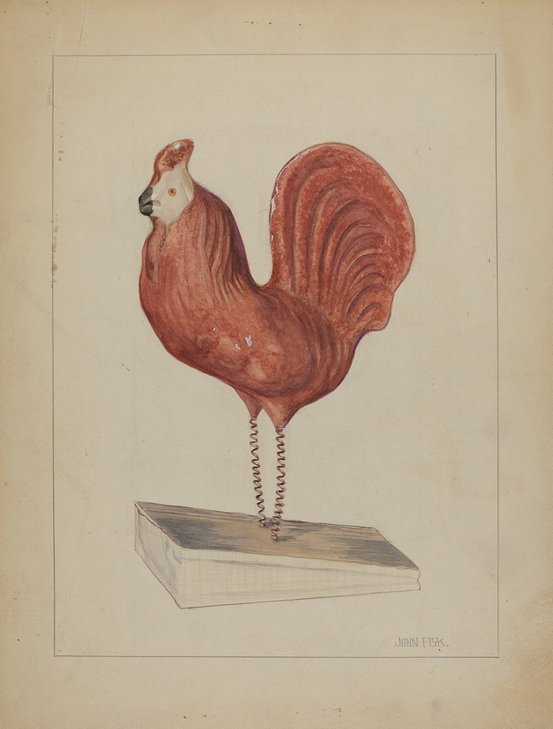 John Fisk - Pa. German Toy Bellows Rooster