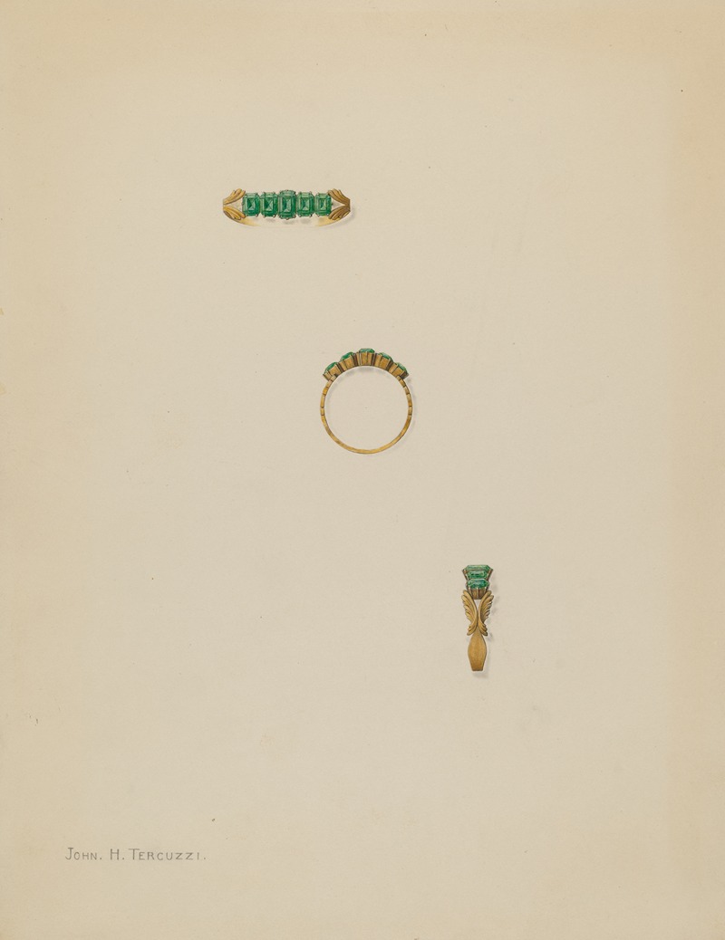 John H. Tercuzzi - Emerald Ring