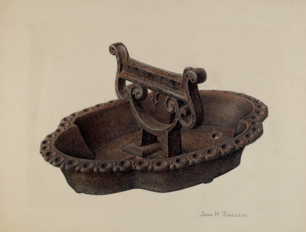 John H. Tercuzzi - Foot Scraper and Tray