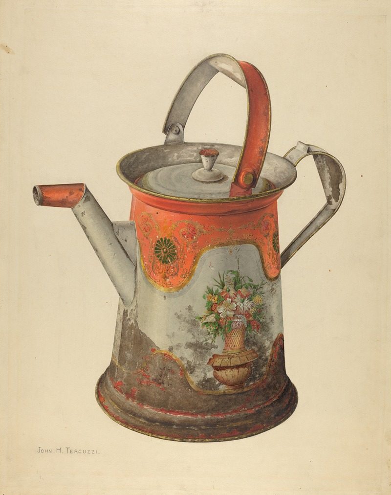 John H. Tercuzzi - Toleware Water Can