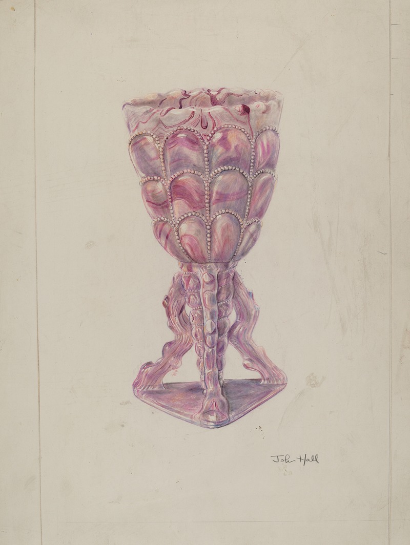 John Hall - Marbleized Vase