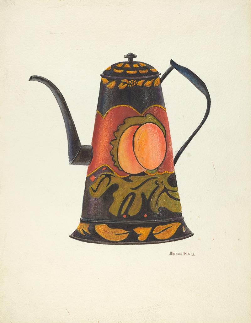 John Hall - Toleware Coffee Pot