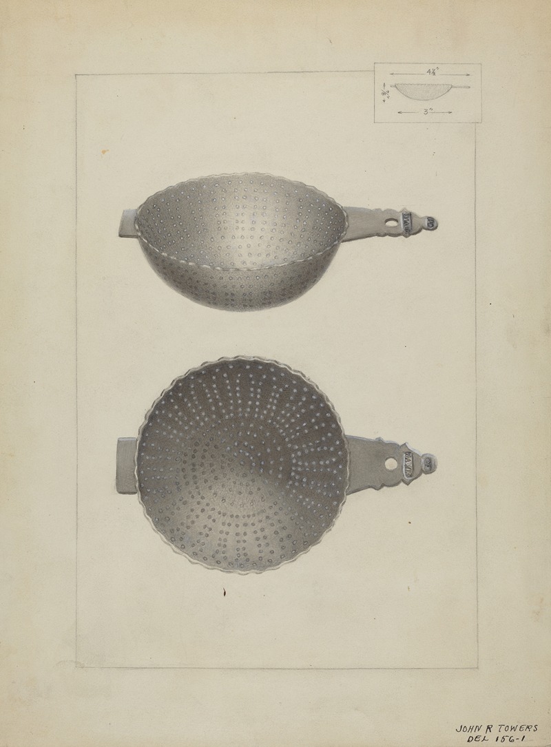 John R. Towers - Silver Punch Strainer