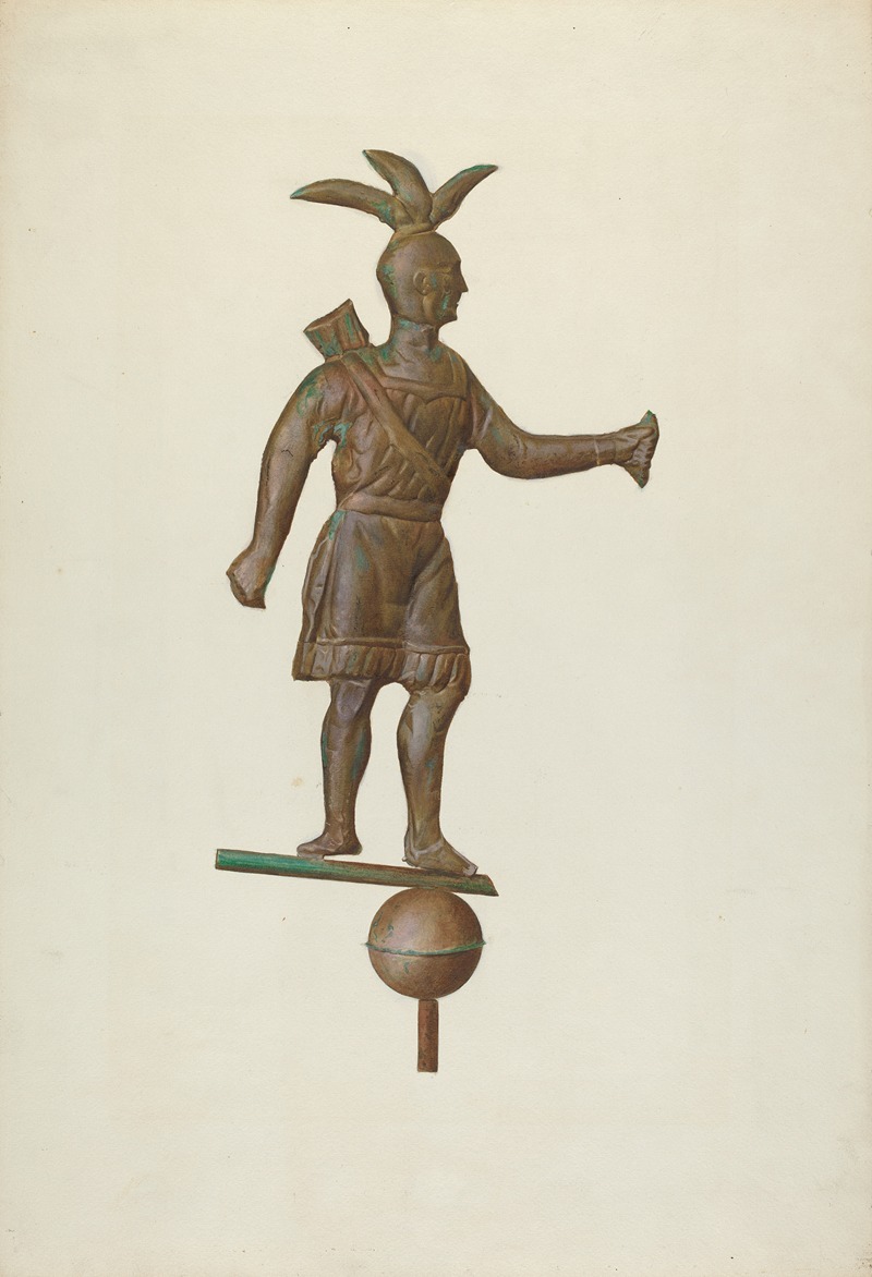 John W. Kelleher - Metal Indian Weather Vane