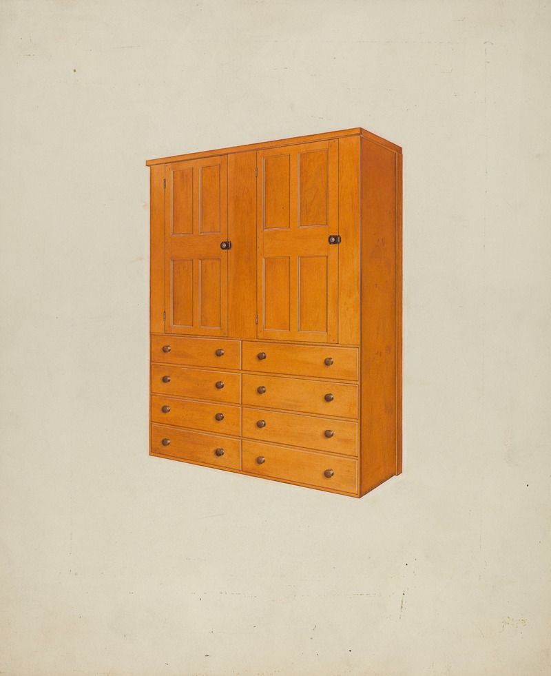 Shaker Cabinet by John W. Kelleher - Artvee