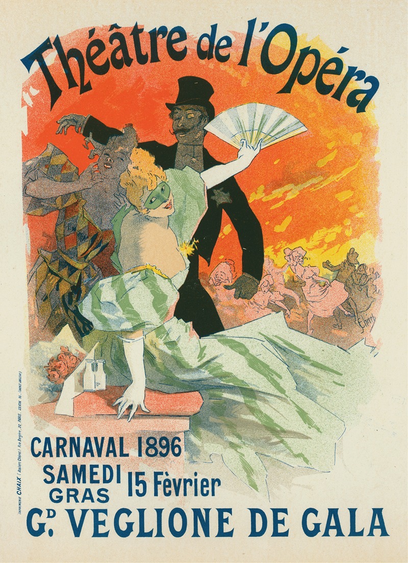 Jules Chéret - Carnaval 1896. Grand Veglione De Gala