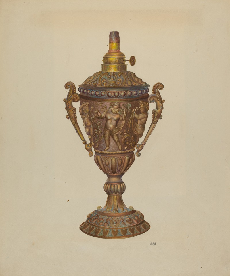 Joseph L. Boyd - Ornamental Oil Lamp