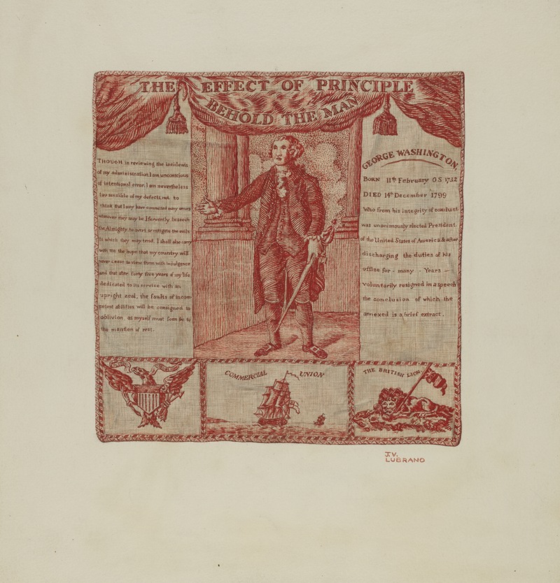 Joseph Lubrano - Printed Textile of George Washington