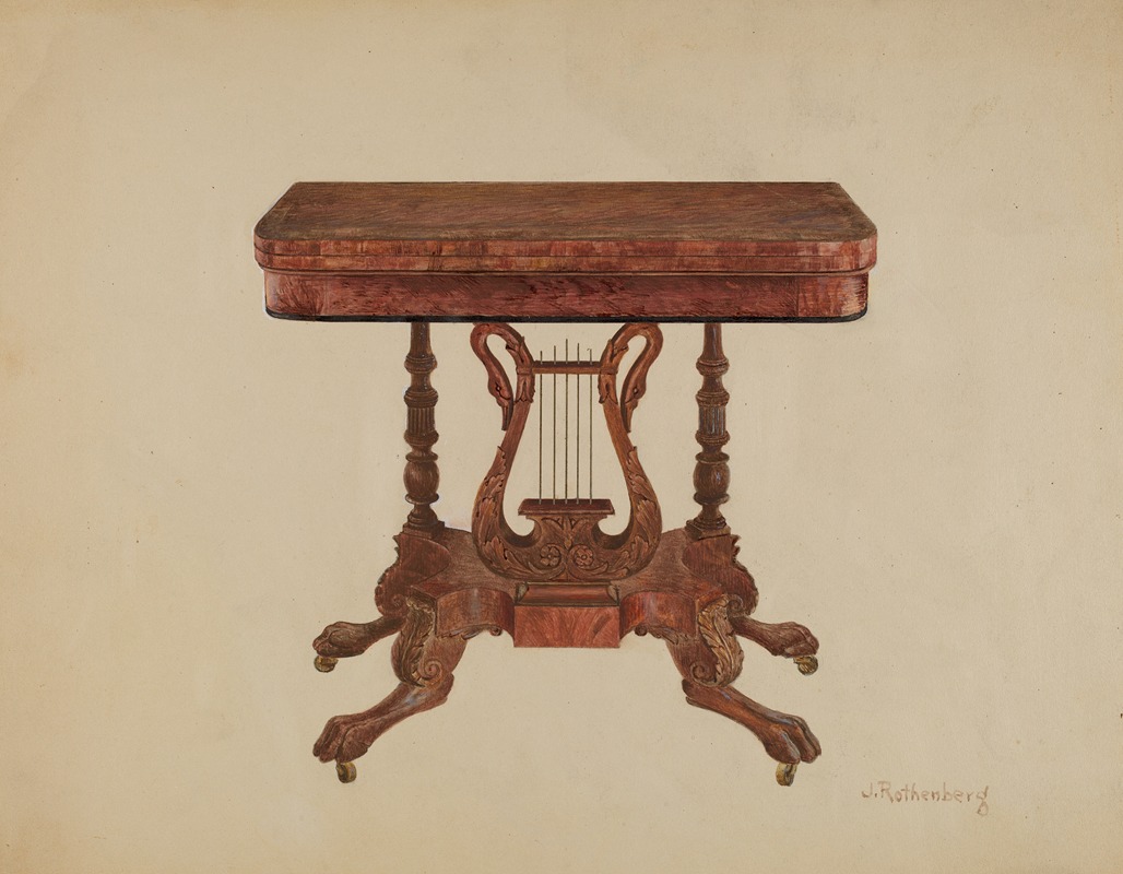 Joseph Rothenberg - Table (Lyre Pedestal)