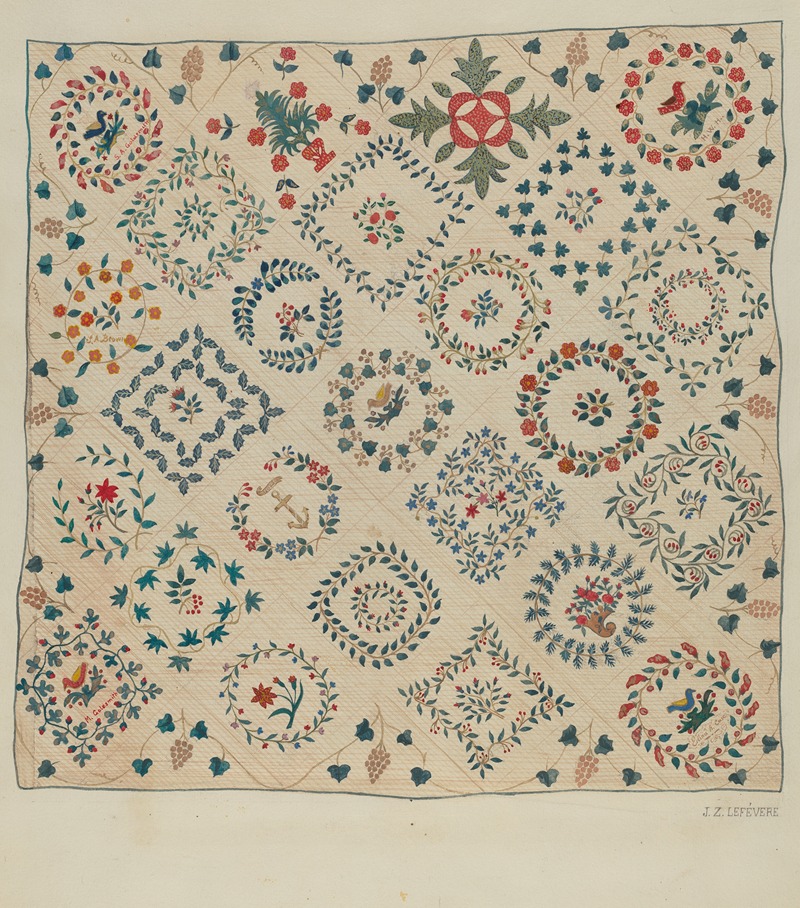 Jules Lefevere - Applique Coverlet