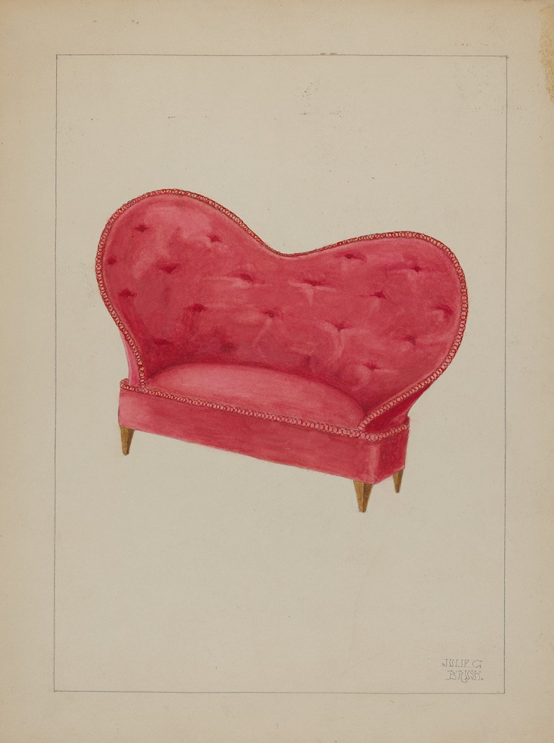 Julie C. Brush - Doll Sofa