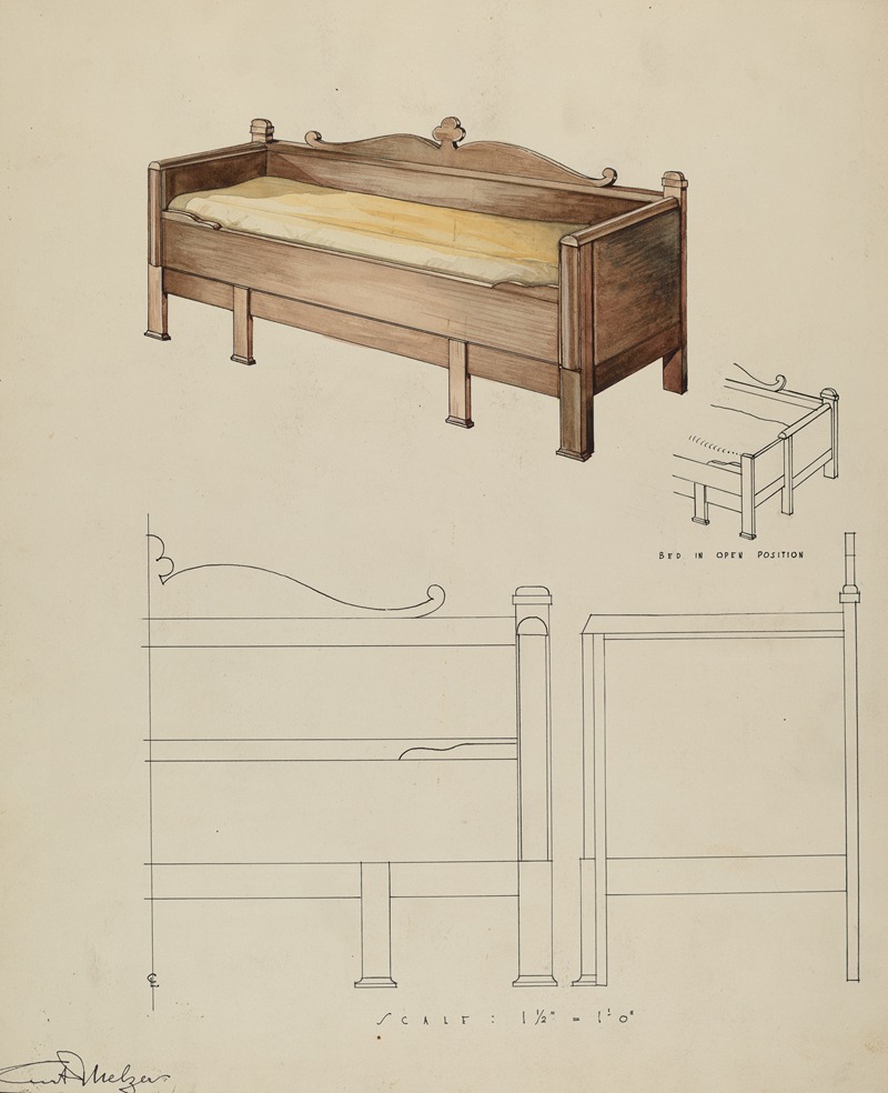 Kurt Melzer - Settee and Folding Bed