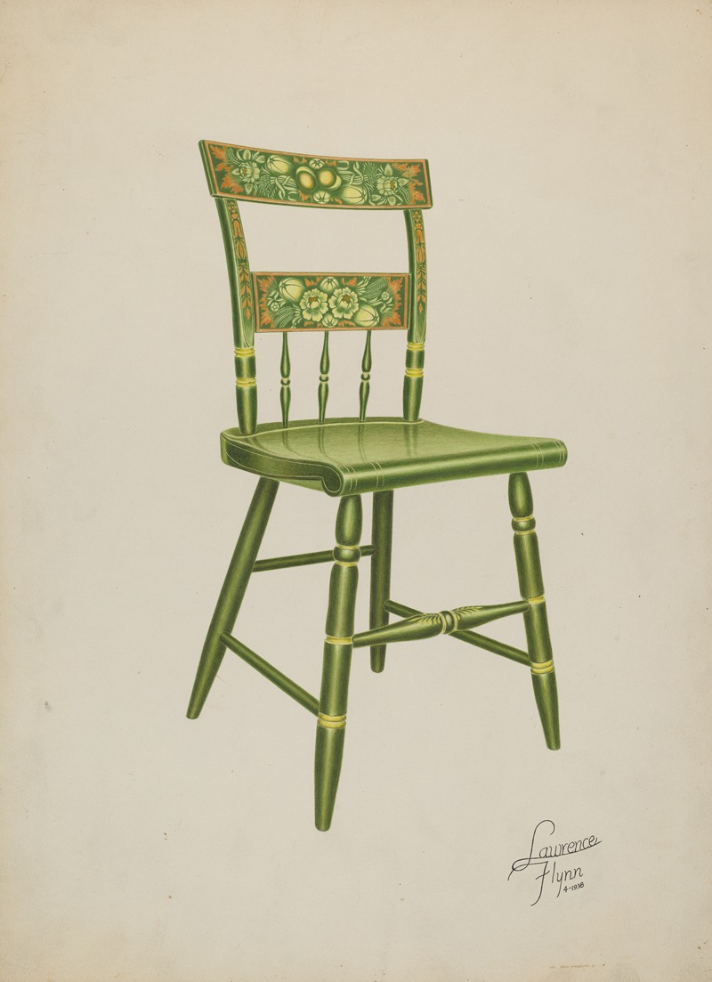 Lawrence Flynn - Stencilled Chair – One of Set of Six