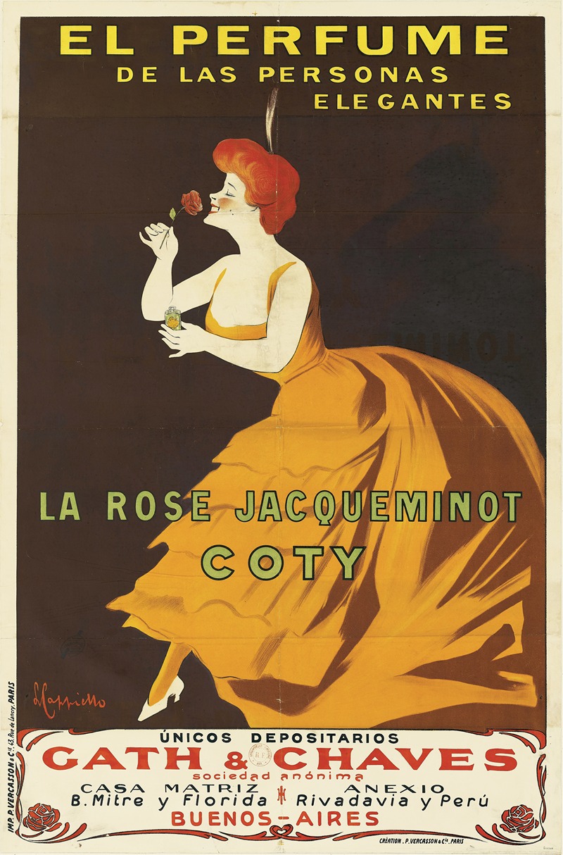 Leonetto Cappiello - La Rose Jacqueminot Coty