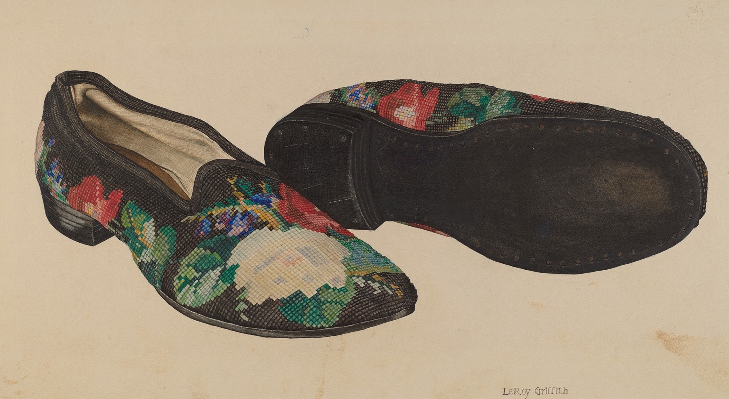 LeRoy Griffith - Needlepoint Slippers