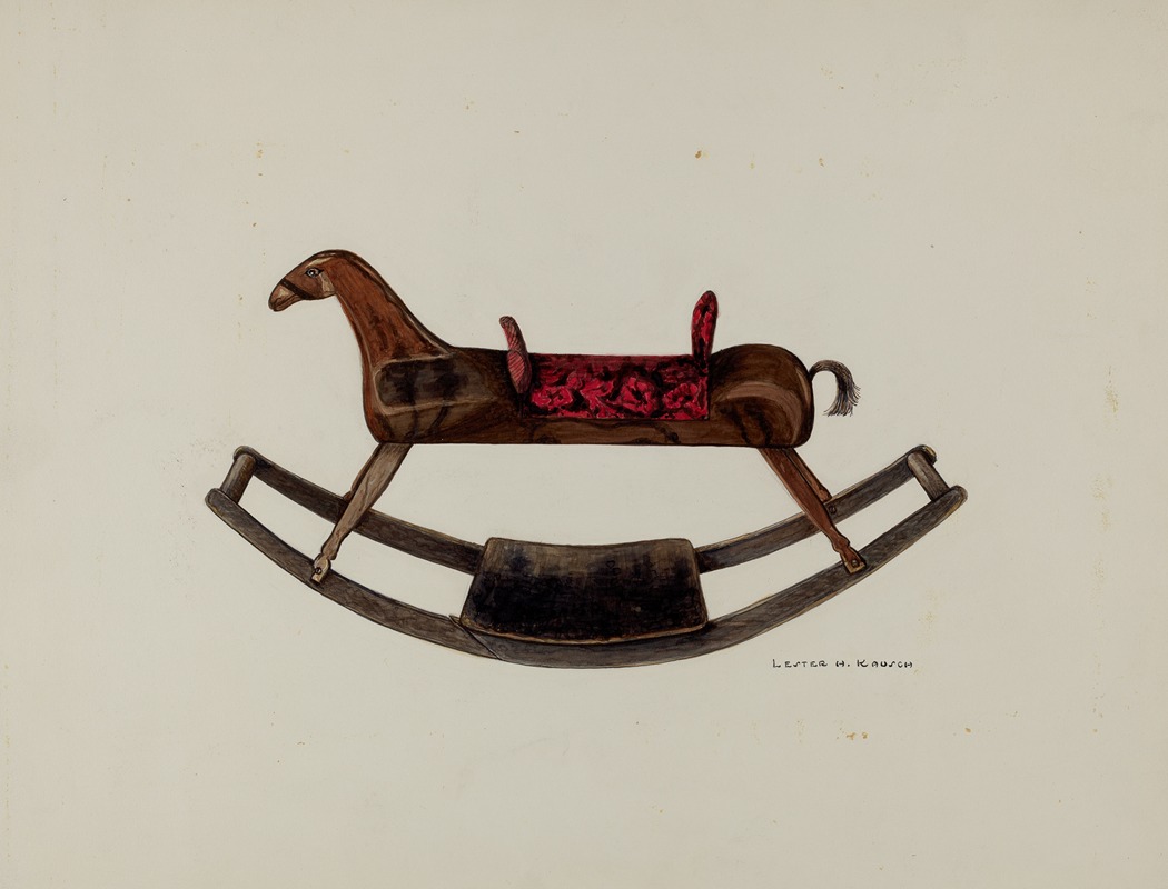 Lester Kausch - Wooden Rocking Horse